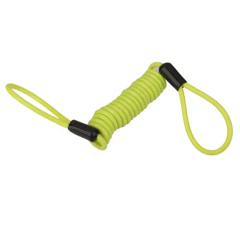 

130cm Safety Lanyard Spring Coil Wire Rope Disc Brake Lock Reminder Cable