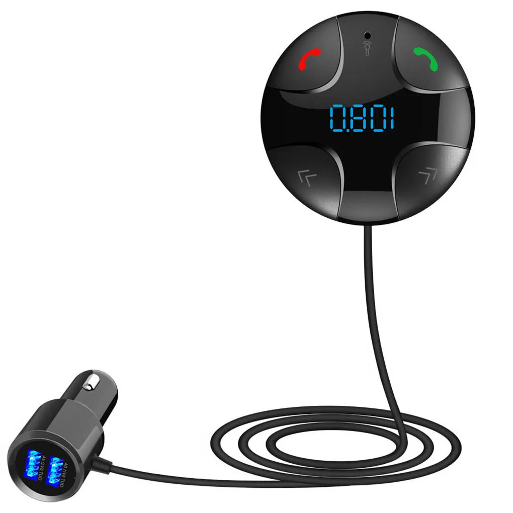 Беспроводной Bluetooth 4,2 Handsfree автомобильный комплект FM передатчики Автомобильный MP3-плеер двойной USB зарядное устройство