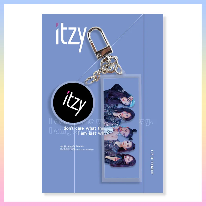 Kpop ITZY брелок Новое поступление высокое качество акрил HD фото кулон Kpop ITZY брелок кольцо Горячая Распродажа для фанатов подарок