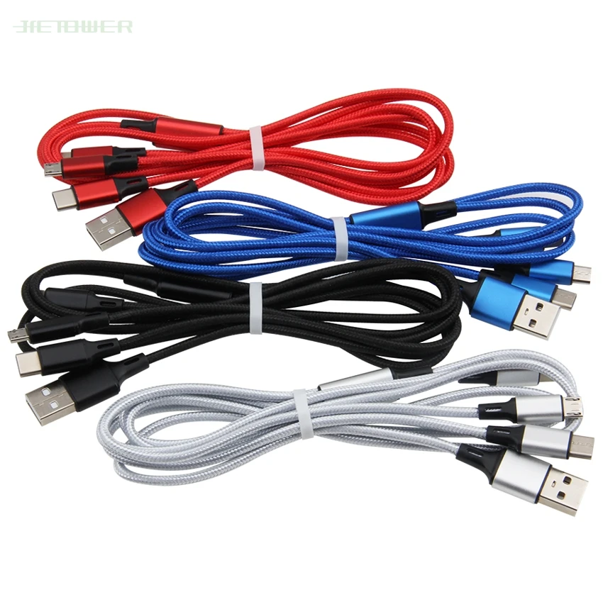 US $508.01 300pcslot 3In1 USB Cable for IPhone Fast Charging Cable Micro USB Type C 3in1 Mobile Phone Cables Charge Cord for Samsung Note8