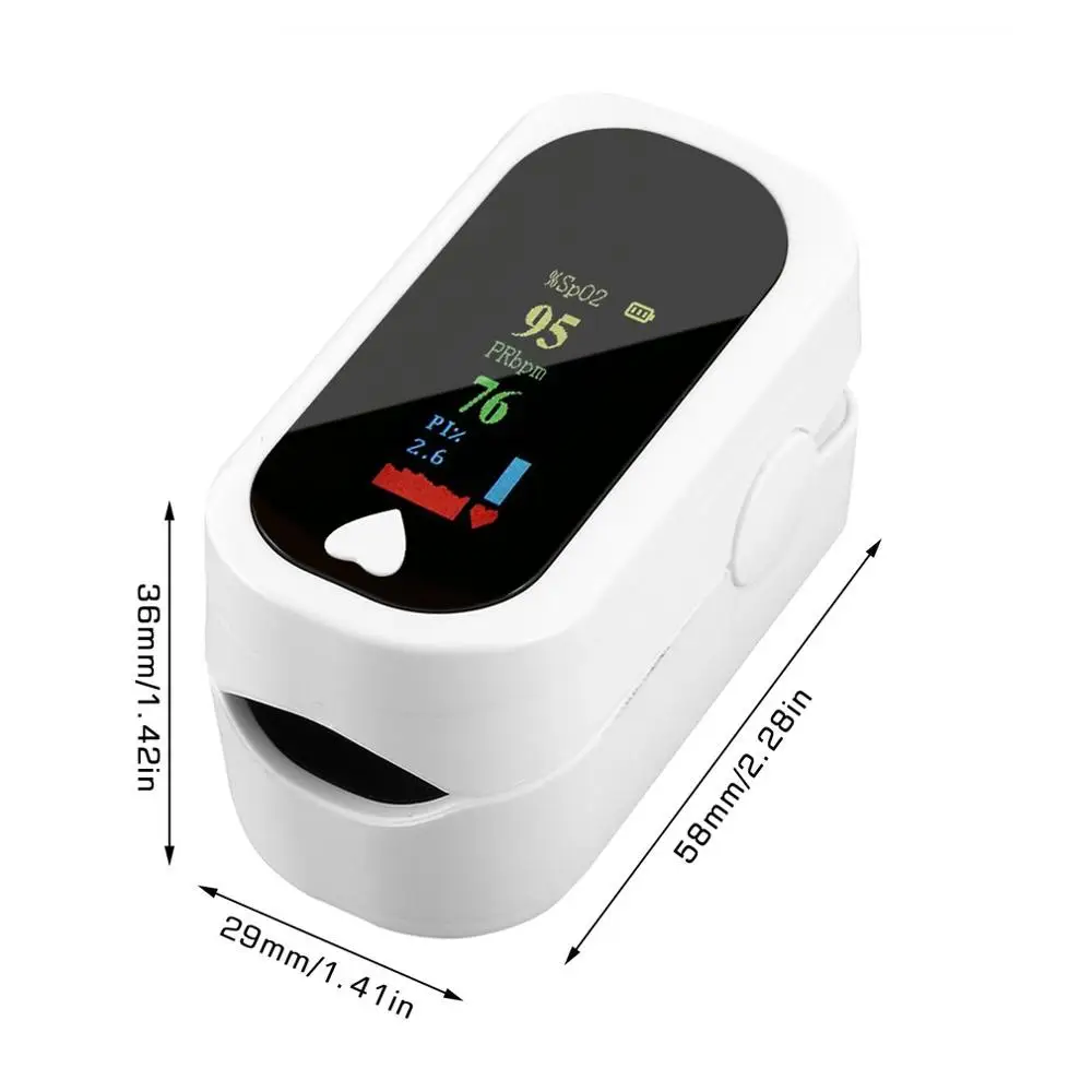 

Finger Pulse Oximeter Heart-shaped Key Four-color Finger Clip Preventive Heart And Pulse Oximeter Heart Rate Low Voltage Monitor