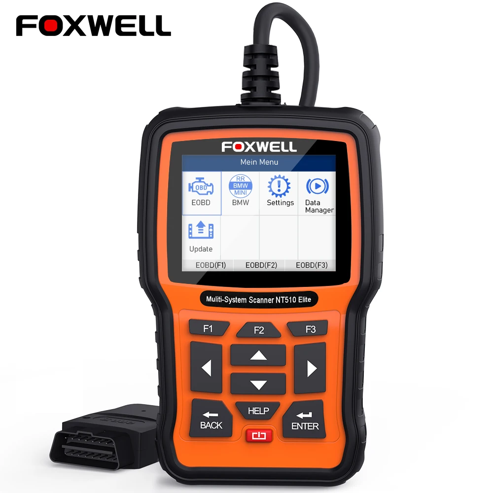 Автомобильный диагностический инструмент FOXWELL NT510 Elite OBD2 ABS SRS подушка