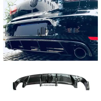 

Golf 6 MK6 GTI JSK Style Carbon Fiber Rear Bumper Diffuser Lip Bilateral Single Out For VW Golf 6 MK6 GTI Bumper 2010-2013