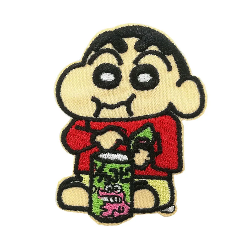 Crayon Shin-Chan вышитая железная нашивка мультфильм Милая Аппликация популярная японская аниме эмблема