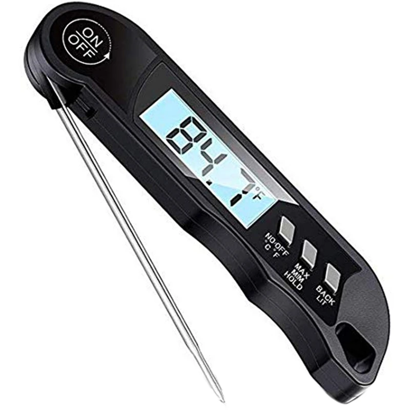 

Quality Digital Instant Meat Thermometer - Waterproof Kitchen Food Cooking Meat Thermometer with Backlight Lcd -Best Super Fas