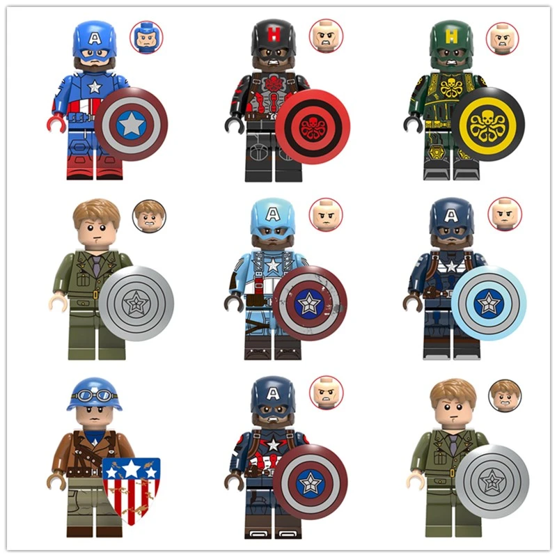 シングル販売キャプテンアメリカフィギュアマーベルのスーパーヒーローヒドラエージェントアベンジャーズ Endgame ビルディングブロックモデルレンガのおもちゃセット Legoing Blocks Aliexpress