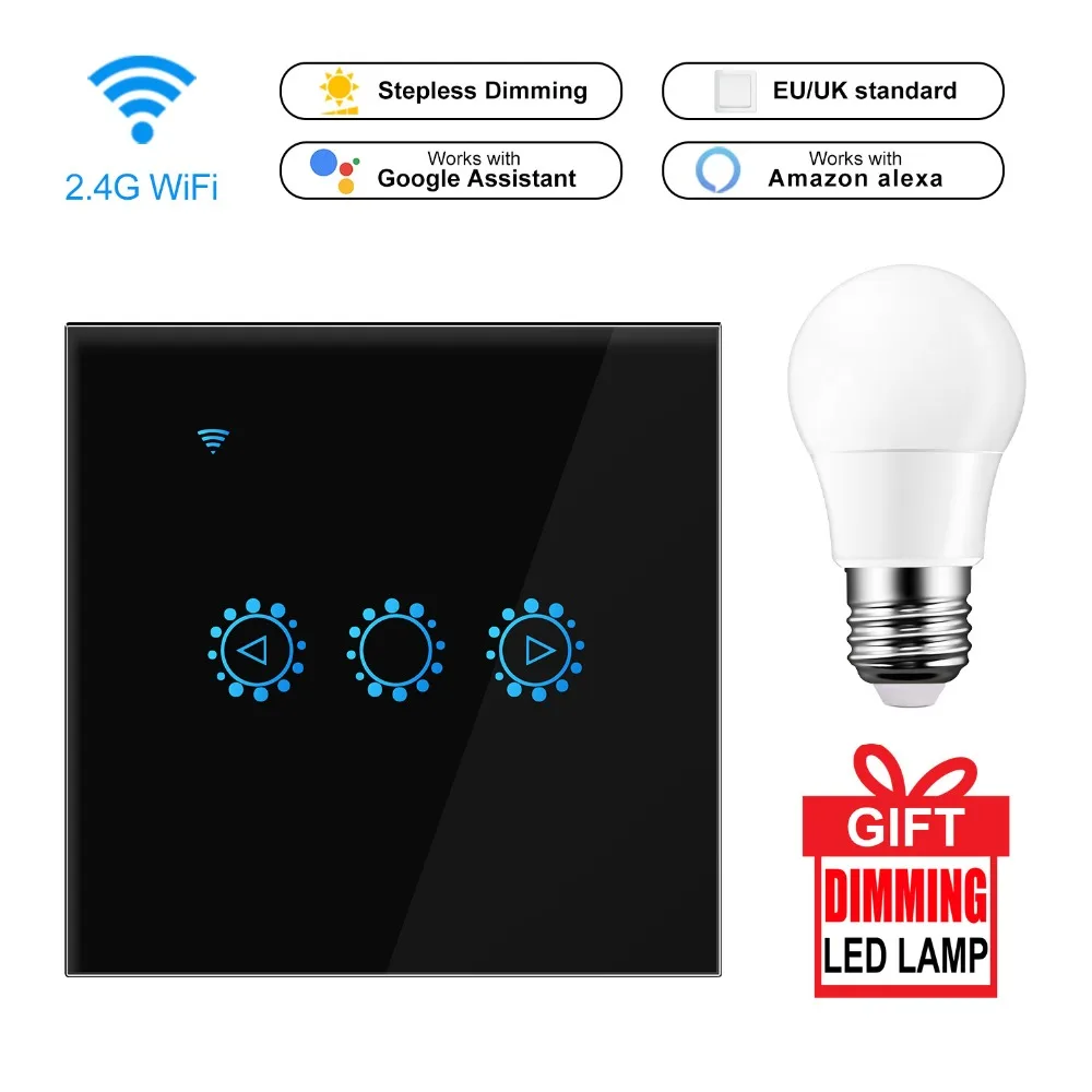  Ewelink Led Dimmer Wifi Dimmer Switch Smart Touch light switch Bulb 220V/110V Dimmer work With Amaz - 4000324728472