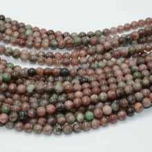 Натуральный Кашгарский гранат россыпью Круглые бусины 8 мм