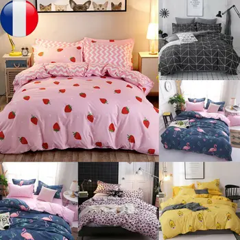 

4pcs housse couette housse couette Flamingo Set literie simple double roi super