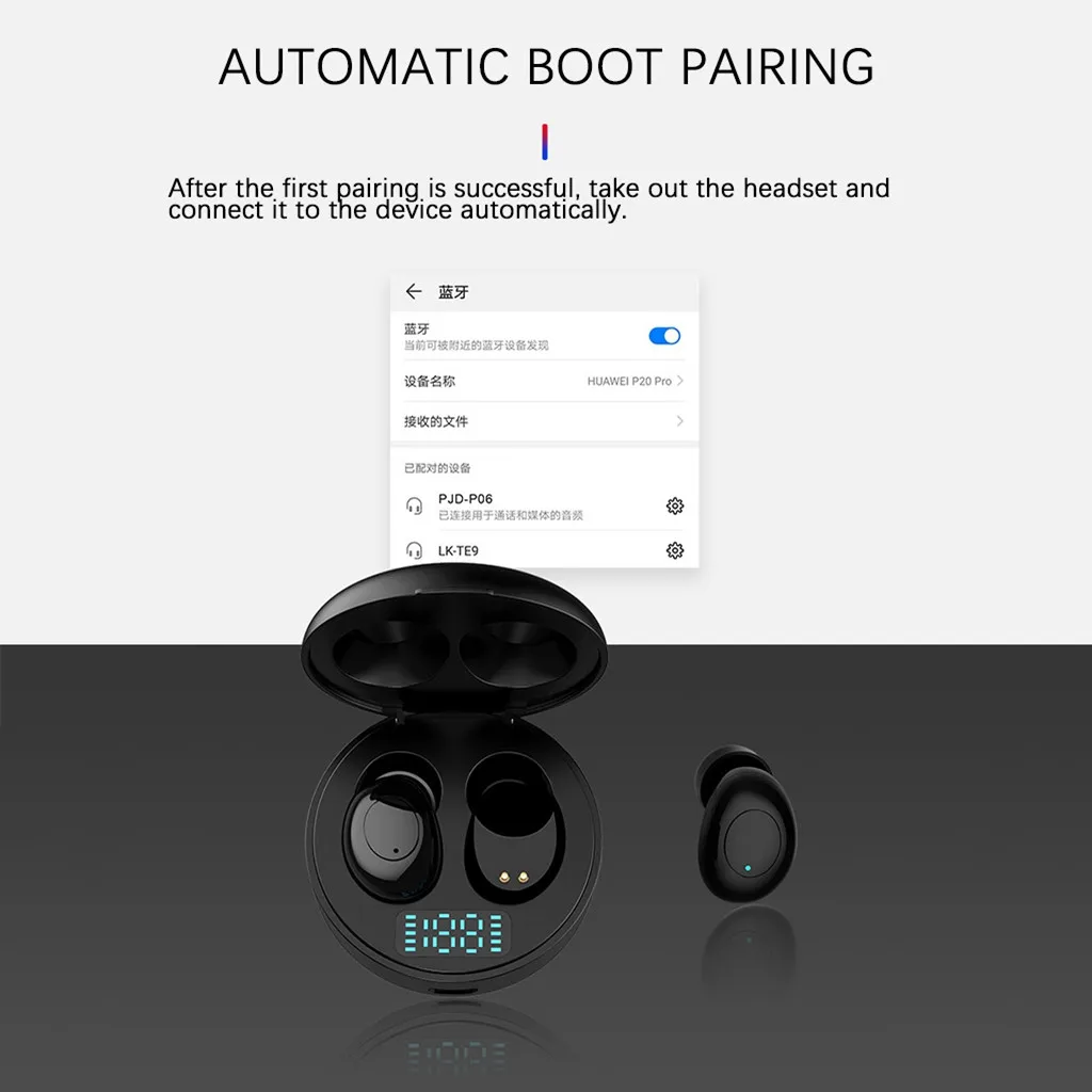 VOBERRY горячая Распродажа мини беспроводные наушники Bluetooth зарядный Чехол спортивные наушники-вкладыши для Xiao Iphone Redmi K30