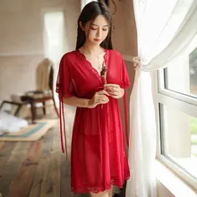 Женские пижамы для сна, женские пижамы с v-образным вырезом и коротким рукавом, сексуальные кружевные пижамы с отделкой, ночная рубашка, Пижама Женская# k30