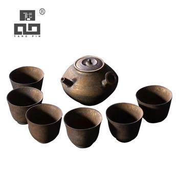 

TANGPIN japan ceramic teapot with 6 cups chinese kung fu tea set drinkware