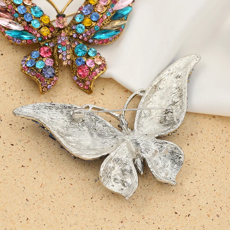 Broche De Mariposa Con Diamantes De Imitación, Elegante, Para
