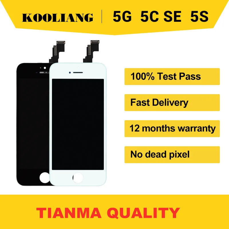 TIANMA качественный Ecran дисплей для iPhone 5G 5C 5 SE LCD Pantalla сенсорный экран iphone S tela