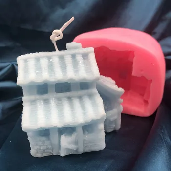 

3D Stereo Silicone House Candle Mold Handmade Soap Mold DIY Resin Craft Mold Gypsum Decoration