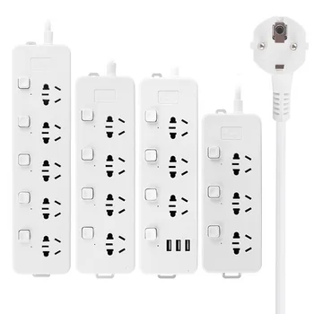 

European EU to CN standard 5 Power socket converter Switch power supply switchboard 1.8/2.8M Extension Lead Adapter Power Strip