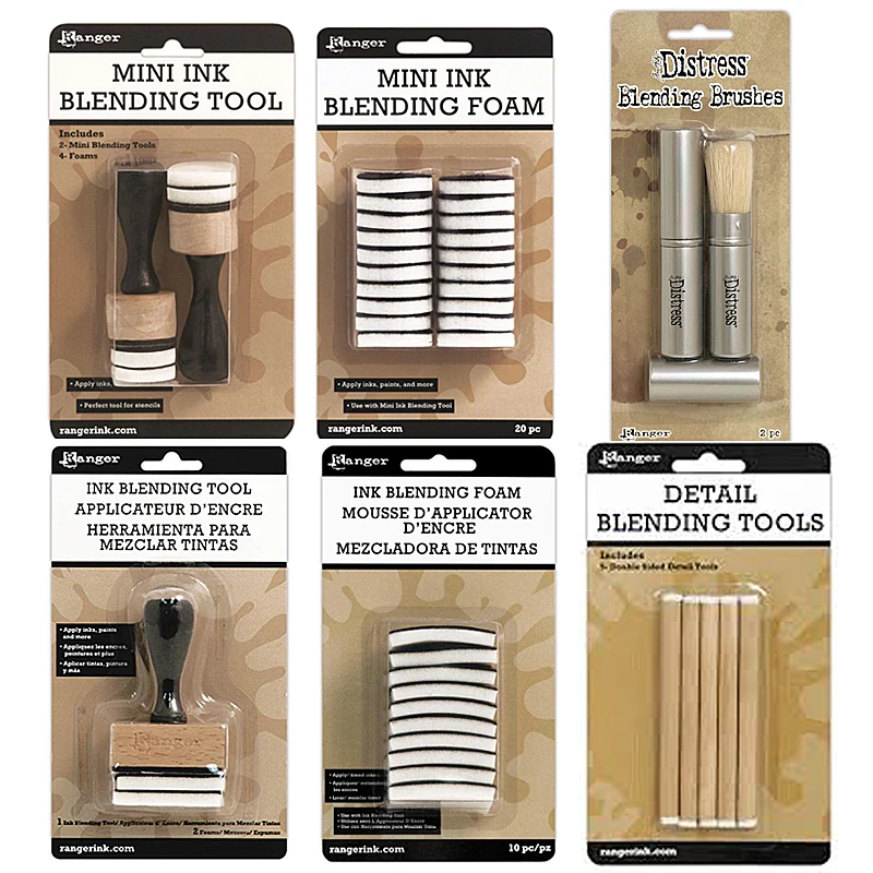 £10.01 Ranger Tim Holtz Square Round Sponge Ink Pad Brush Coloring