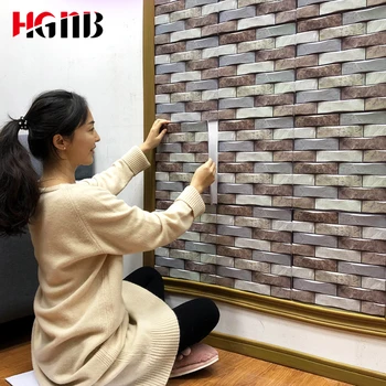 

Waterproof Brick 3D Wallpaper Self Adhesive DIY Wall Stickers Home Decor For Living Room Kitchen Decorative Wall Covering