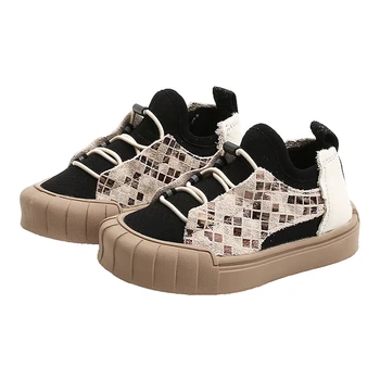 

Children Shoes Boys Genuine Leather Baby Sport Shoes Fashion Toddler Girls Sneakers With Sequins Kids Flats Autumn Shoes 2019