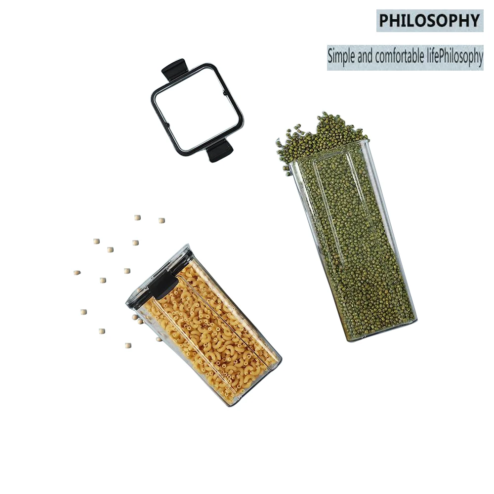 Food Storage Container Refrigerator Noodle Box Granary Transparent Sealed Can With Lid Storage Bottle Kitchen Snack Box
