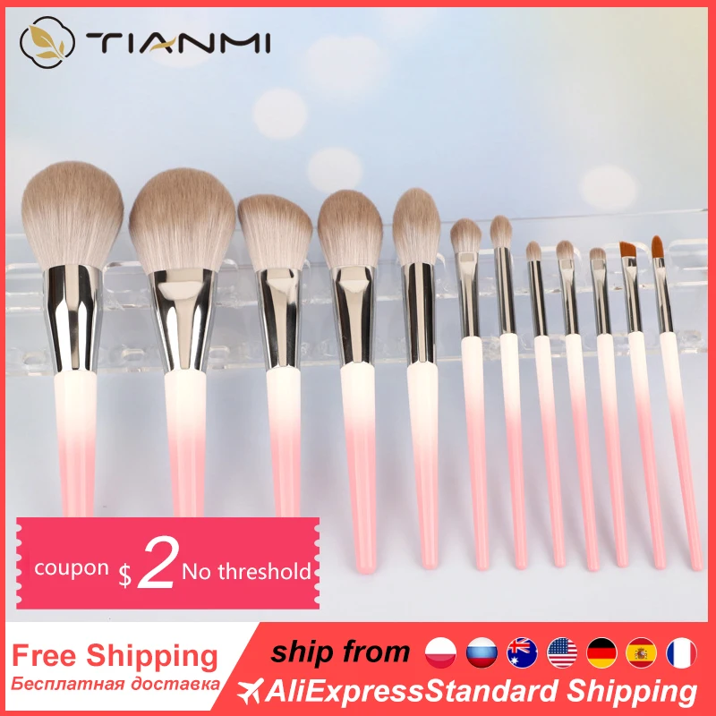 Набор кистей для макияжа тени век основы пудры подводки глаз искусственная Кисть