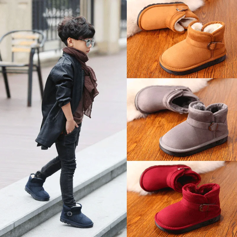 

CHILDREN'S Snow Boots BOY'S Shoes New Style 2019 Girls Cotton-padded Shoes Winter Baby Cotton Boots Velvet Thick Warm Winter Sho