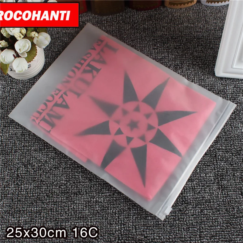 

100X Custom Child PE PVC zipper packing clothing bag with your own logo