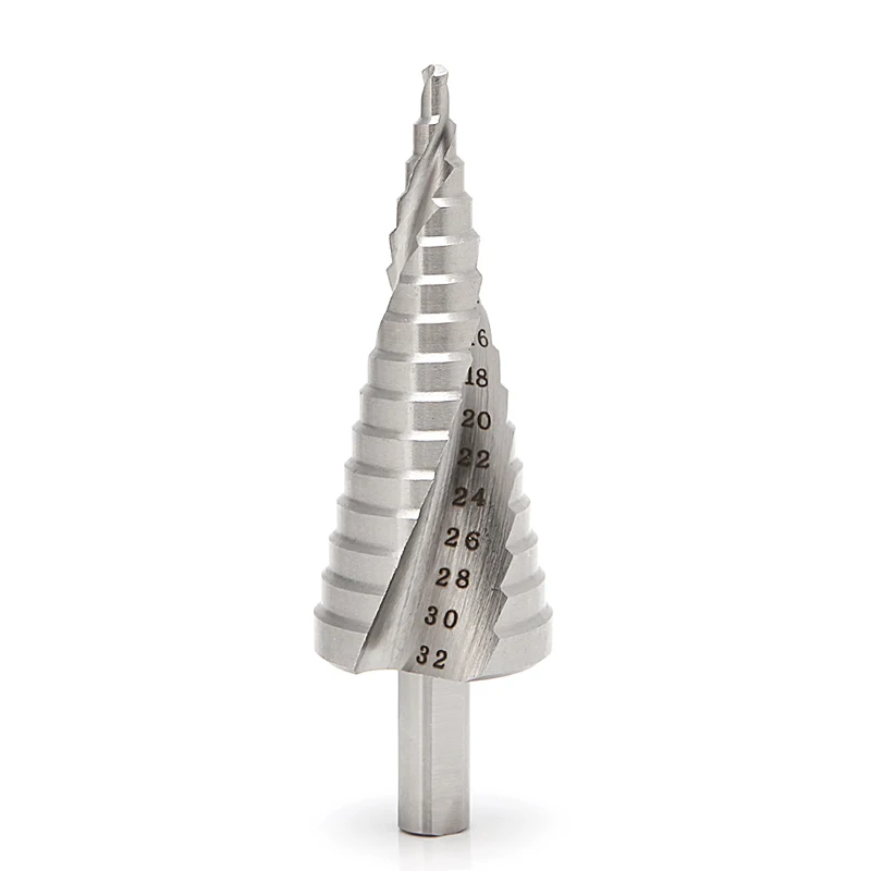 

3Pcs HSS 4241 Spiral Flute Step Drill Bit Set Core Cone Step Drill Hole Cutter