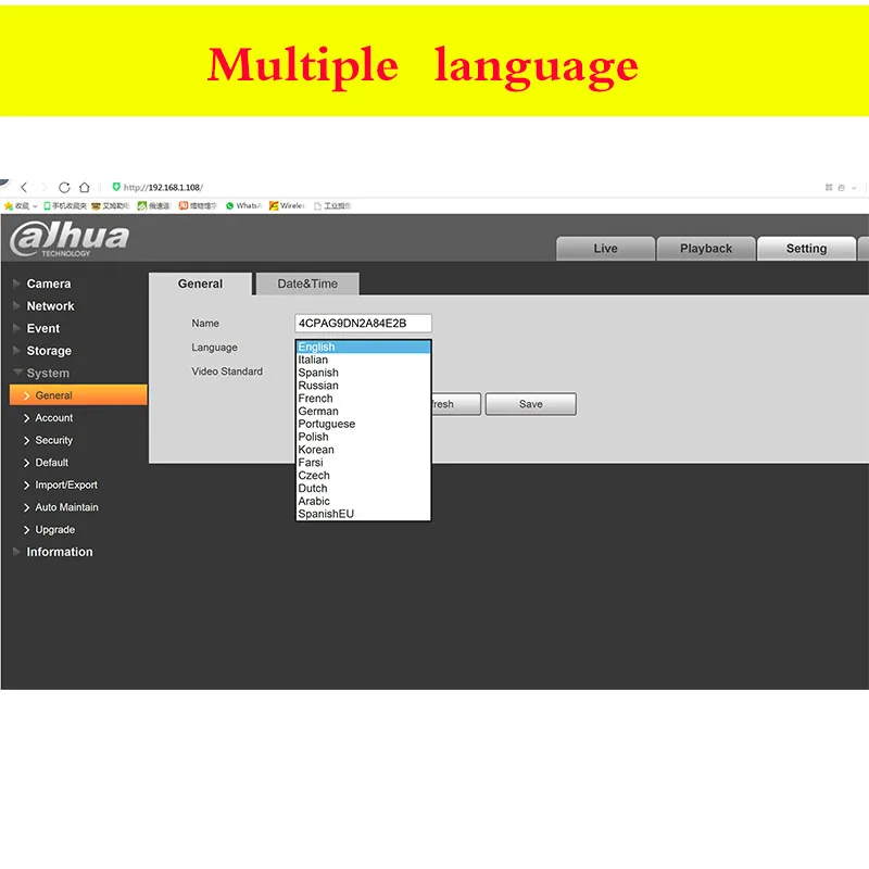  Dahua 5MP IP camera IPC-EB5531 Panoramic Network Fisheye IP Camera H.265 1.4mm lens Built-in Mic Mi
