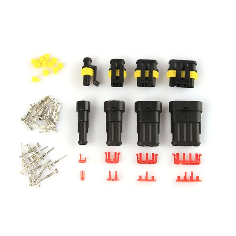 

352Pcs/box Waterproof Connectors 1/2/3/4 Pin Car Electrical Wire Connector Plug Harness Repair Parts