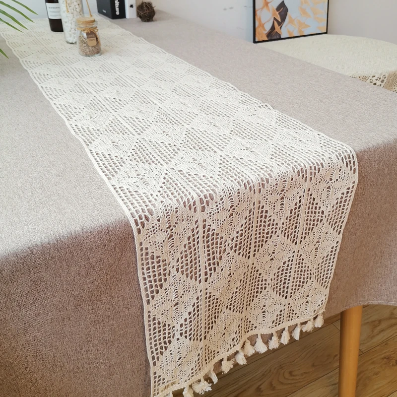 Свадебное украшение хлопковая Скатерть сделай сам вязаная крючком доска с
