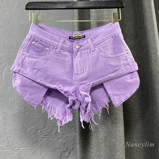 Sexy Low Waist Denim Shorts Women's 