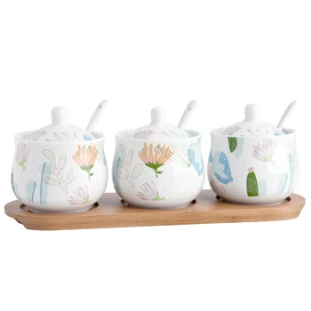 

Ceramic Seasoning Box Kitchen Supplies Household Seasoning Pot Seasoning Box Seasoning Bottle Seasoning Salt Shaker Set Spice