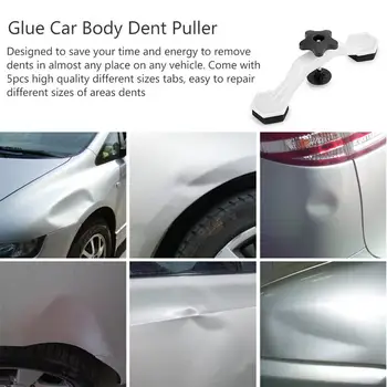 

Hot Auto Car Body Dent Pit Repair Tool Kit Remover Bridge Glue Puller Lifter with 5pcs Glue Tabs Panel Paintless Mini Small Tool
