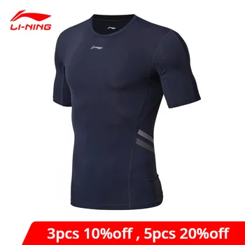 

Li-Ning Men Training Series Tights Base Layer Breathable Tee Tight Fit LiNing li ning Comfort Sports T-Shirts AUDN093 MTS2864