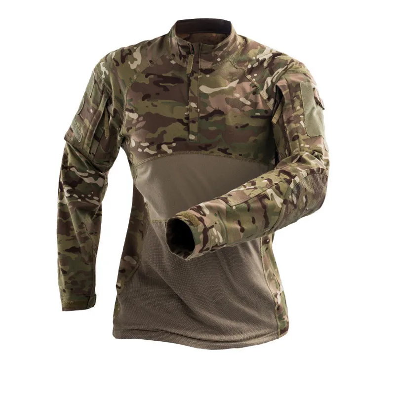Mege Мужская Военная тактическая футболка, Спортивная камуфляжная армейская футболка с длинным рукавом, солдатская боевая одежда, страйкбольная форма, рубашка с камуфляжем Мультикам - Цвет: CP
