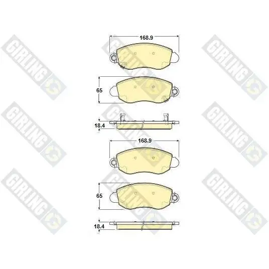 Колодки тормозные FORD TRANSIT 00-06 передние с индикат.износа G