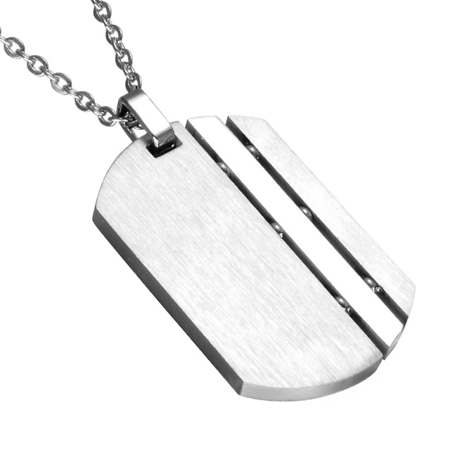 Silver Dog Tag Necklace on Black Background · Free Stock Photo