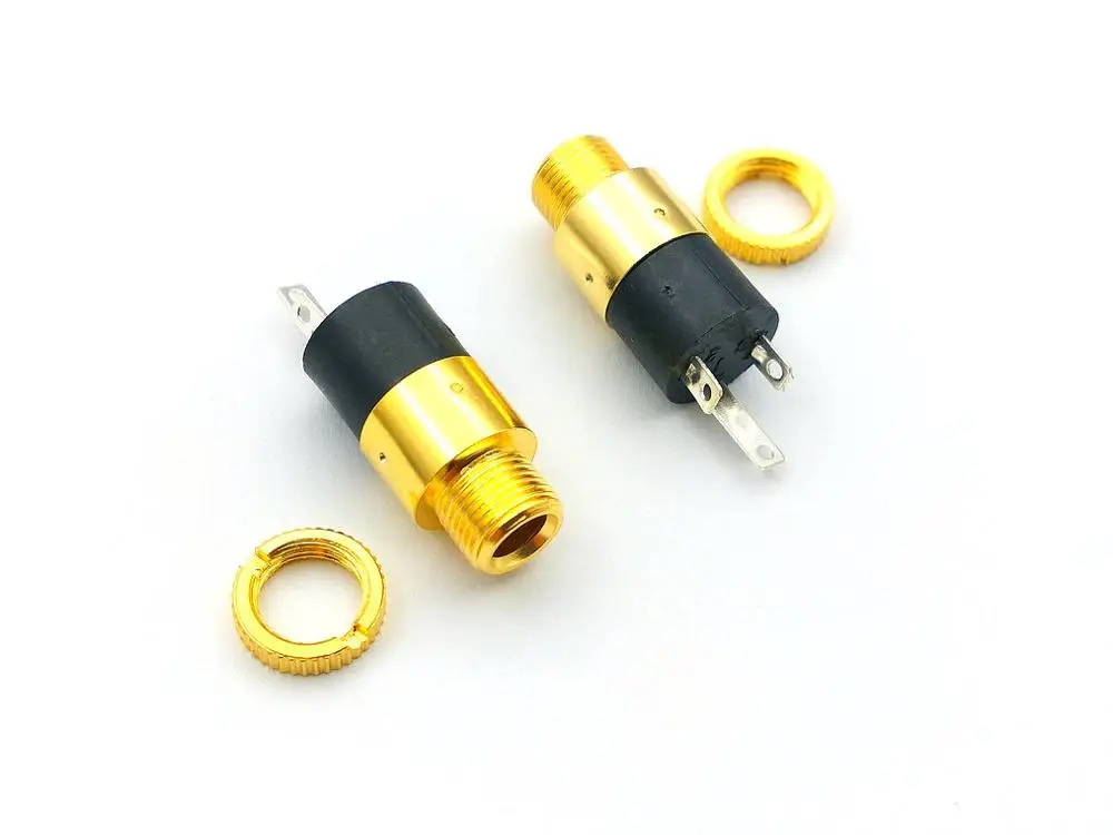 100pcs 500pcs 3 5MM socket Stereo Female Socket Jack with Screw 3 5 Audio Video Headphone Connector GOLD PLATED