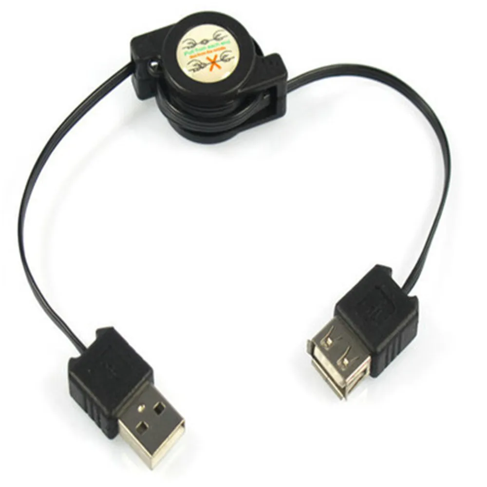 

1pcs USB 2.0 A Male to A Female Jack Male to Female Port Extension Retractable Cable Data Sync Charger Cord 75cm