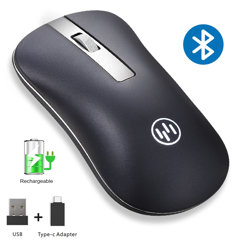 

Wireless Mouse Bluetooth Computer Mouse Gamer Silent Mouse Rechargeable Ergonomic Mice Wireless Type C USB Adapter For PC Laptop
