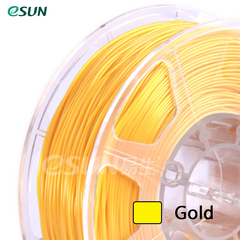 Горячая распродажа! Esun ABS, ABS+ PLA, пла, ударопрочный полистирол сверхвысокой ударной прочности+, ПВА, PETG, ePA, eTPU. 1,75 мм, Вес нетто: 1 кг из москвы россии - Цвет: ABS Gold