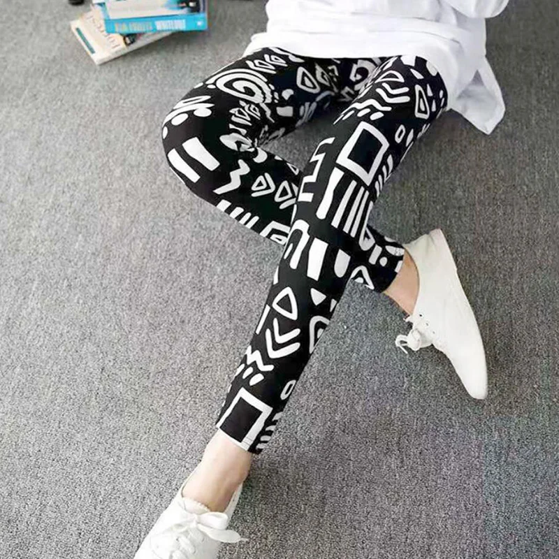 pink leggings YSDNCHI Black White Pants Striped Elastic Trousers Print Fitness Leggings For Women Sporting Workout Leggins zyia leggings Leggings