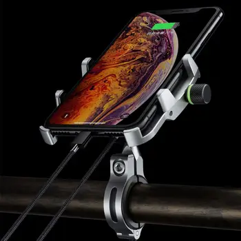 

Hot QC 3.0 Mobile Phone Holder USB Charger Motorcycle Handlebar Stand Fast Charging for Samsung Huawei 3.5-6'' Phone Bracket