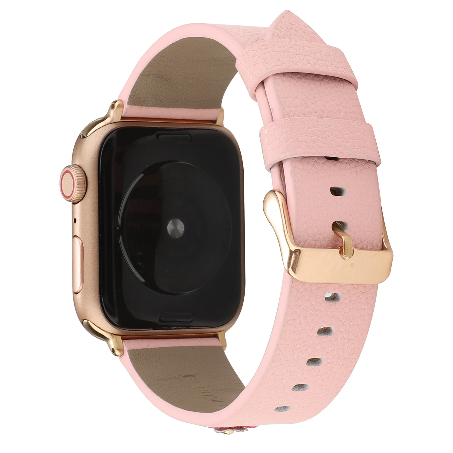 Вышивка кожаный ремешок для часов для apple watch серии 1, 2, 3, ремешок 42/38 мм браслет для наручных часов iwatch, ремешок correa apple watch 5 4 44/40 мм