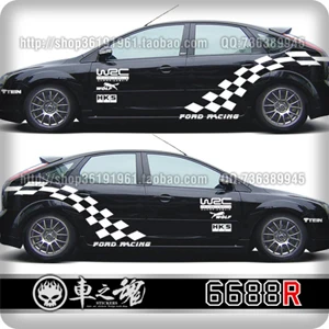 Автомобильные наклейки для Ford Focus 2009-2013, украшение для тела, Модифицированная Классическая Автомобильная наклейка для гоночного автомобиля - Название цвета: D