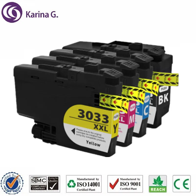 

Совместимый картридж с чернилами для Brother LC3033, подходит для женских/стандартных XL и т. д.