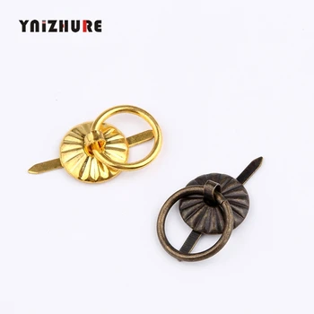 

20pcs 18*20mm Gold&Bronze Small Sun Hand in Hand Metal Drawer Pull Handle Small Wire Drawer Pulls Loop Handle