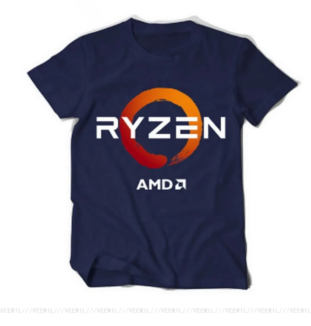 AMD Gaming RYZEN CPU Men's T-Shirt S To 5XL Tee Shirt Digital Printed 11 Colors | Мужская одежда