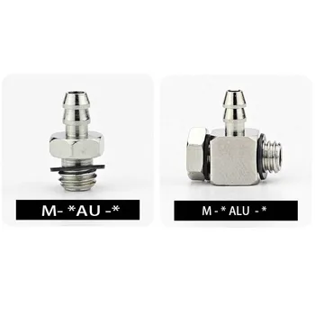 

M-3ALU M-5ALU 2 3 4 5 mm dia tube quick fitting joint m3 m5 male thread Pneumatic Push In joint Pu tube pipe connector Fitting